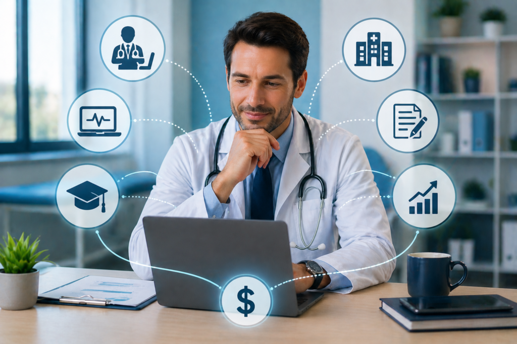 renda médica com múltiplos vínculos